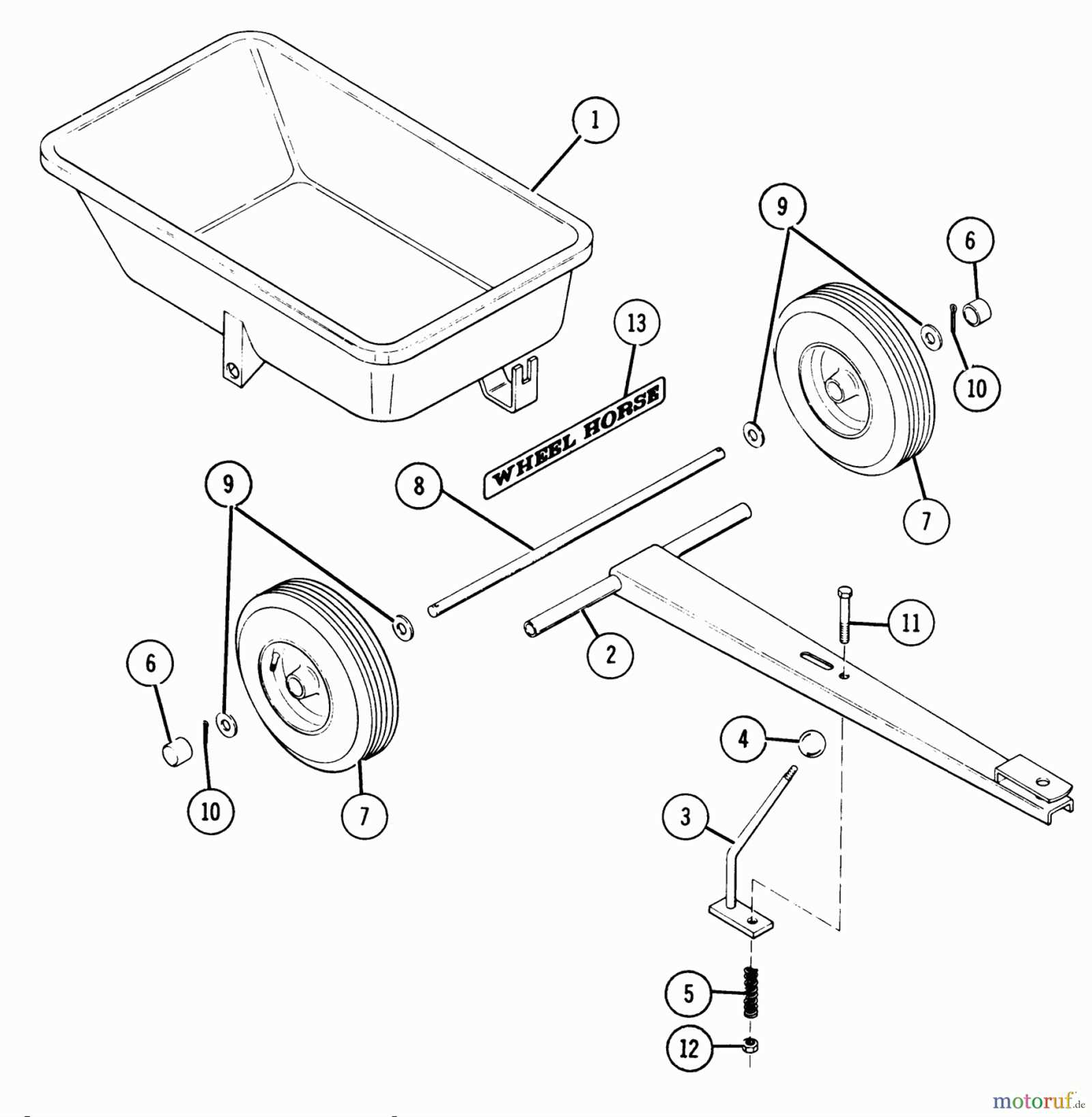 wheel horse tractor parts diagram