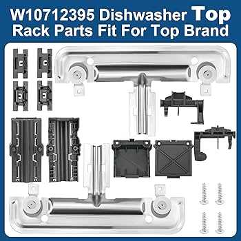 whirlpool dishwasher top rack parts diagram