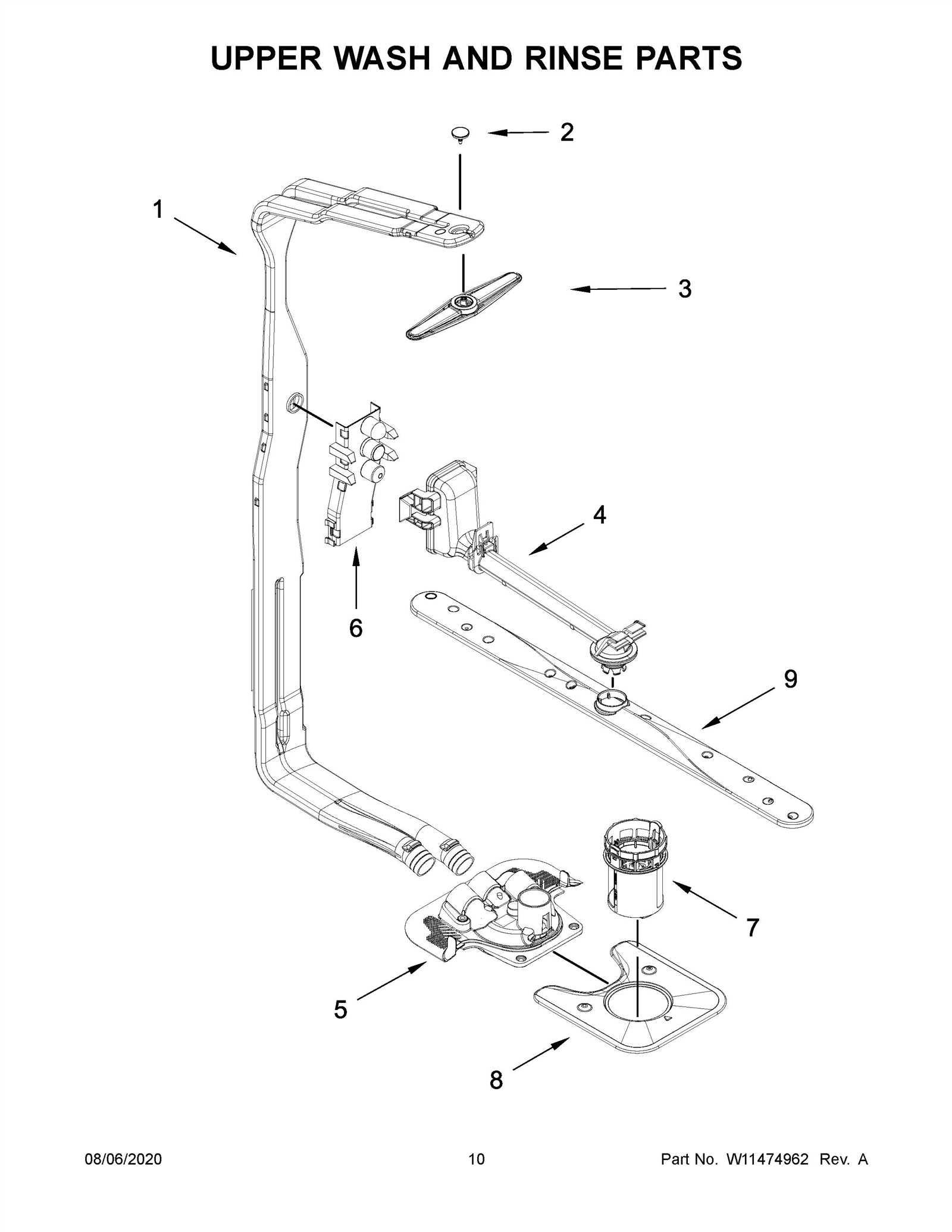 whirlpool gold series dishwasher parts diagram