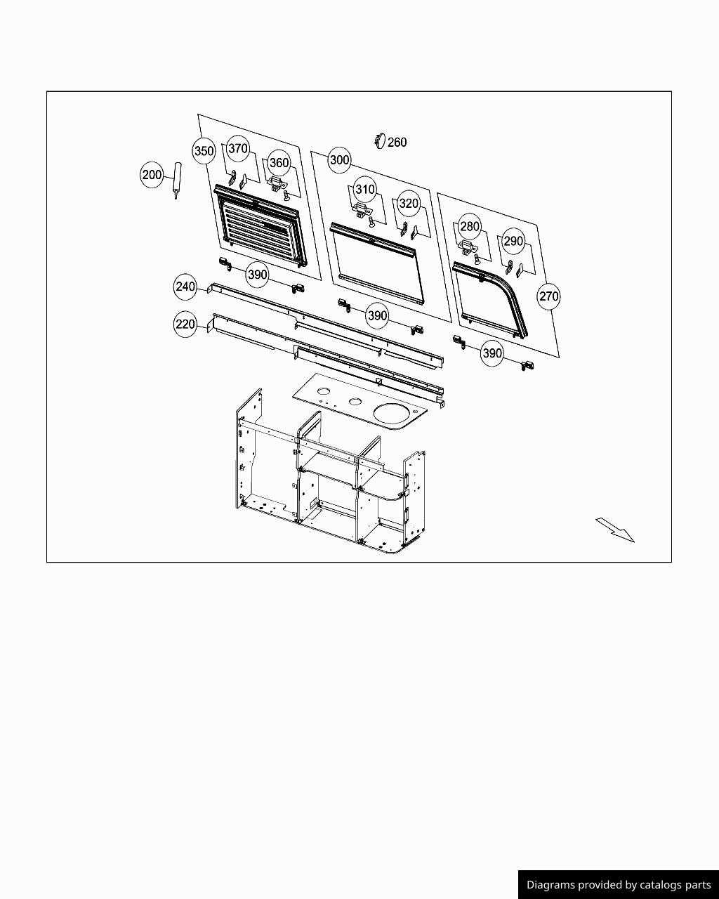 whirlpool oven door parts diagram