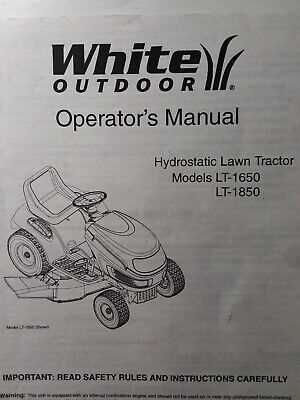 white lawn mower parts diagram