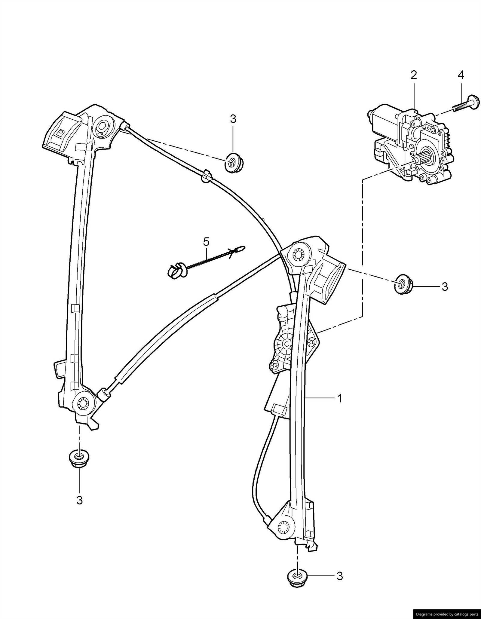 window regulator parts diagram