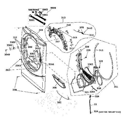 clothes dryer parts diagram