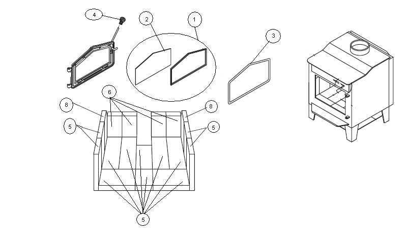 wood stove parts diagram