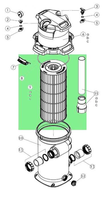 hayward pool filter parts diagram