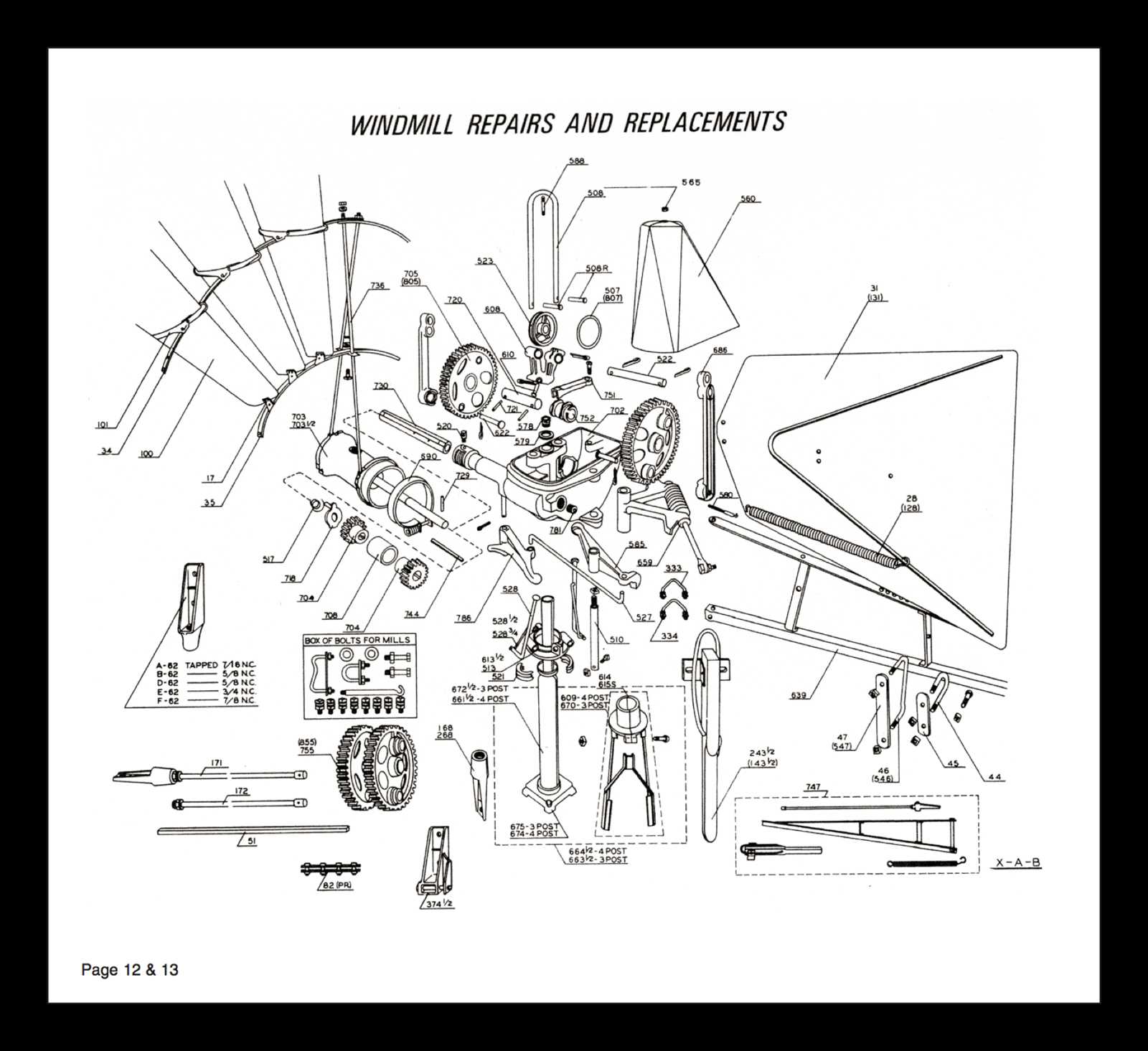 aermotor windmill parts diagram