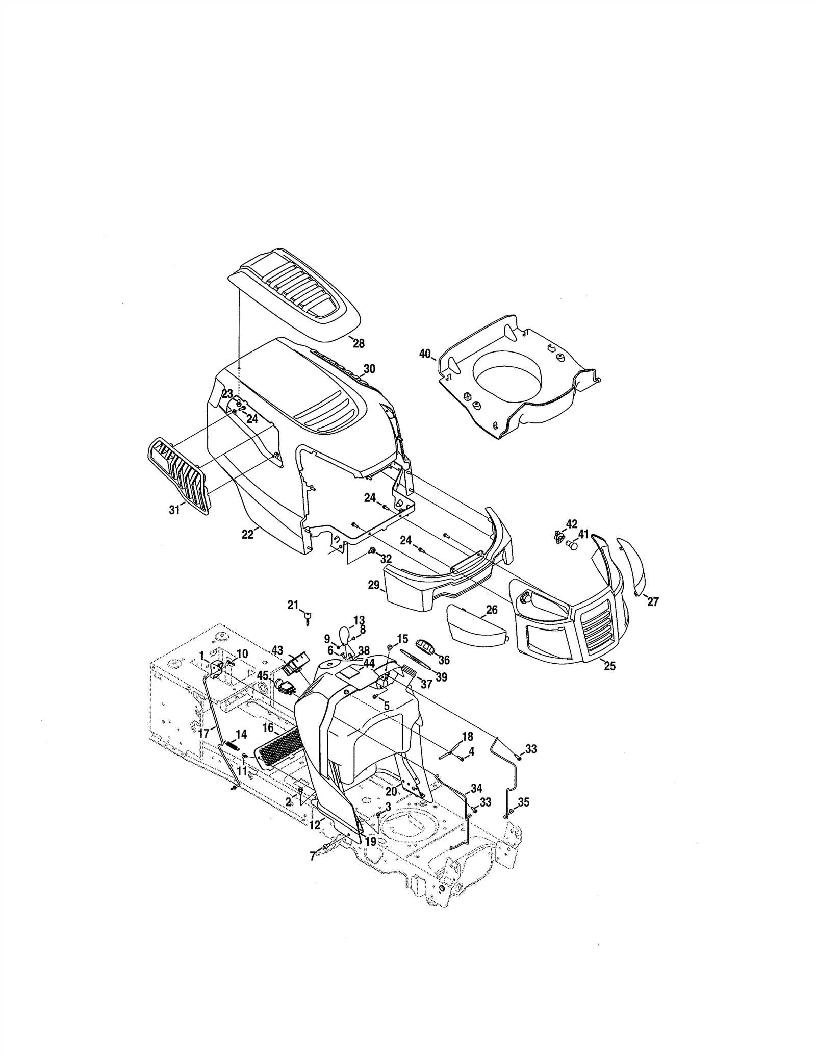 craftsman lt1500 parts diagram