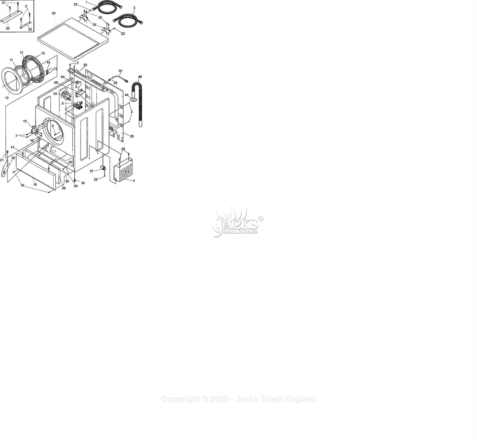 frigidaire front load washer parts diagram