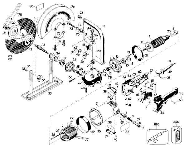 dewalt chop saw parts diagram