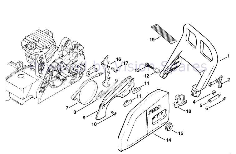 ms250 stihl chainsaw parts diagram