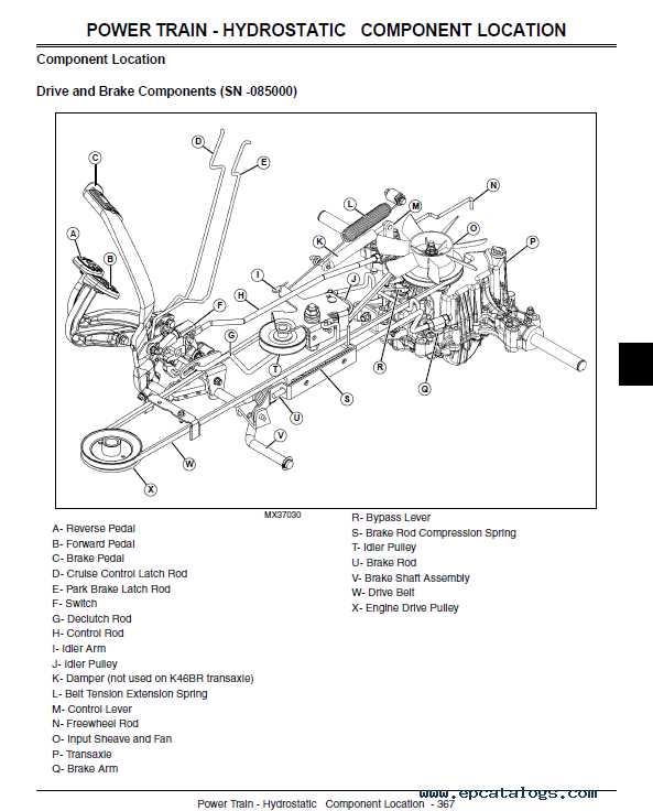 john deere x300r parts diagram