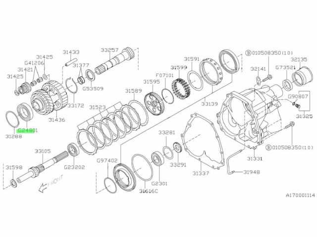 subaru manual transmission parts diagram