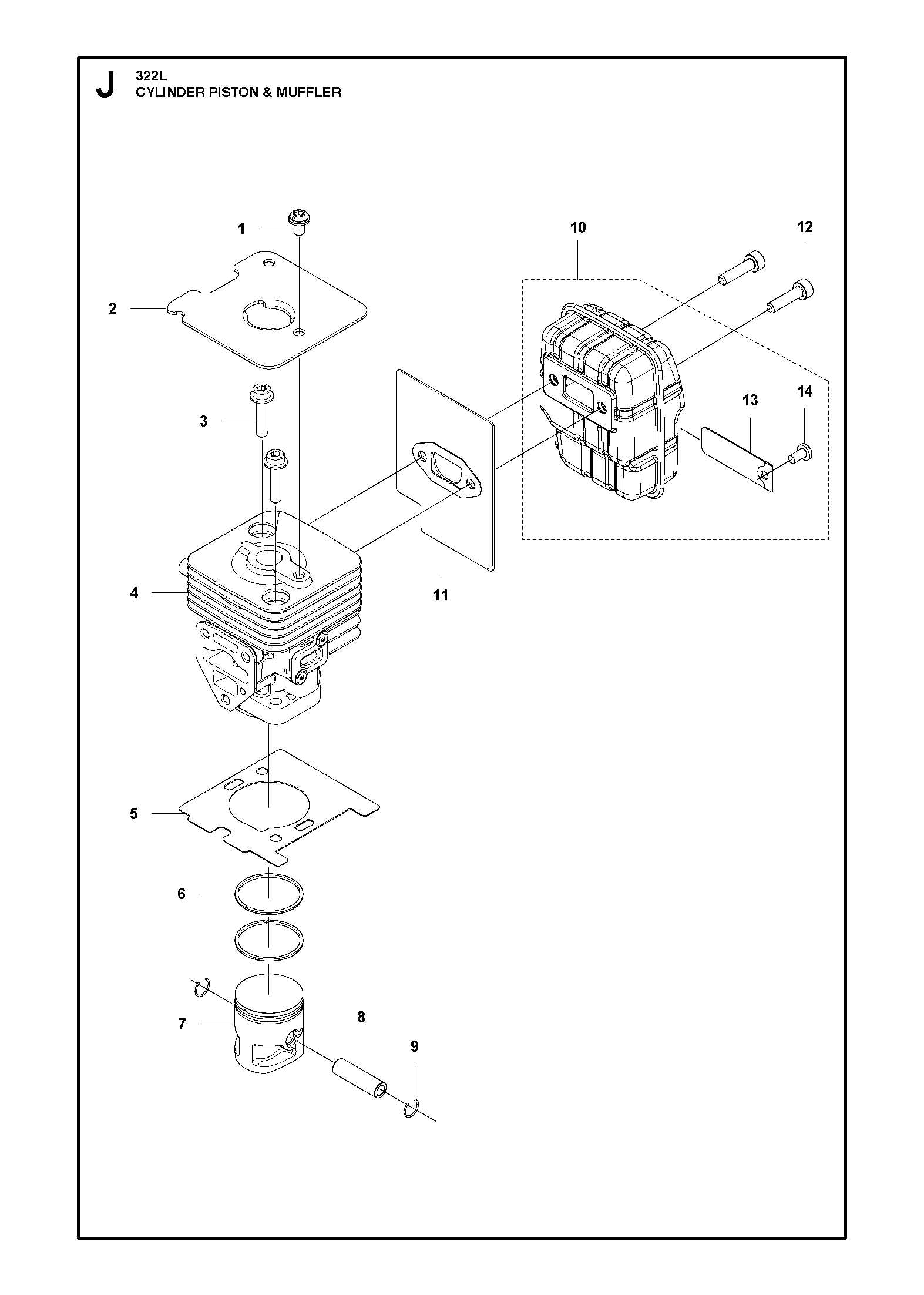 husqvarna 322l parts diagram