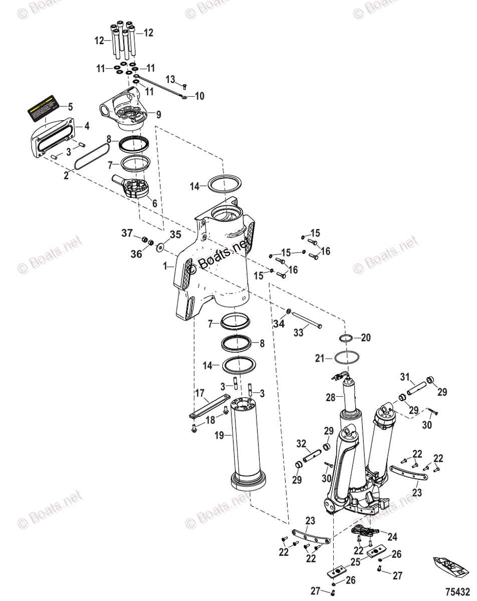 yamaha tilt and trim parts diagram