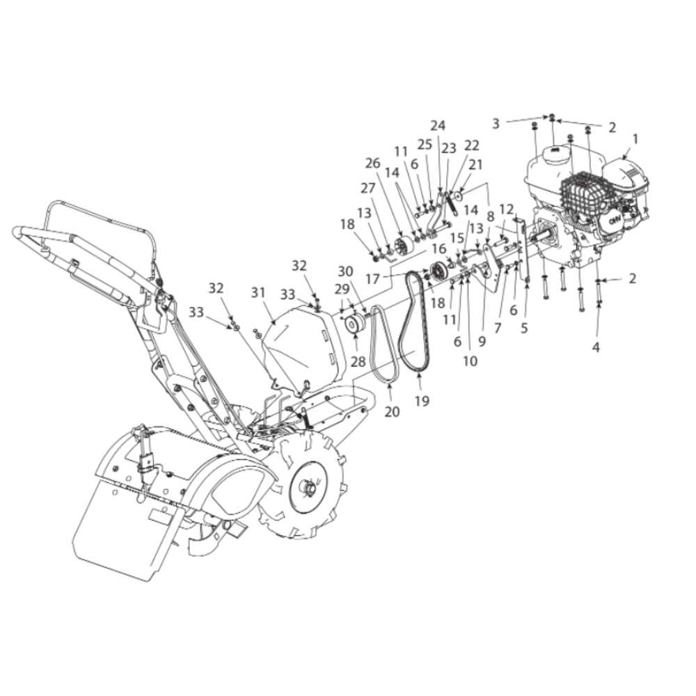 yard machine rear tine tiller parts diagram