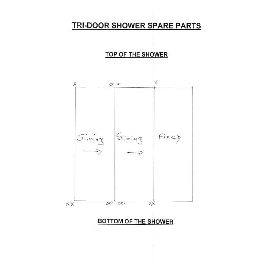 shower door parts diagram