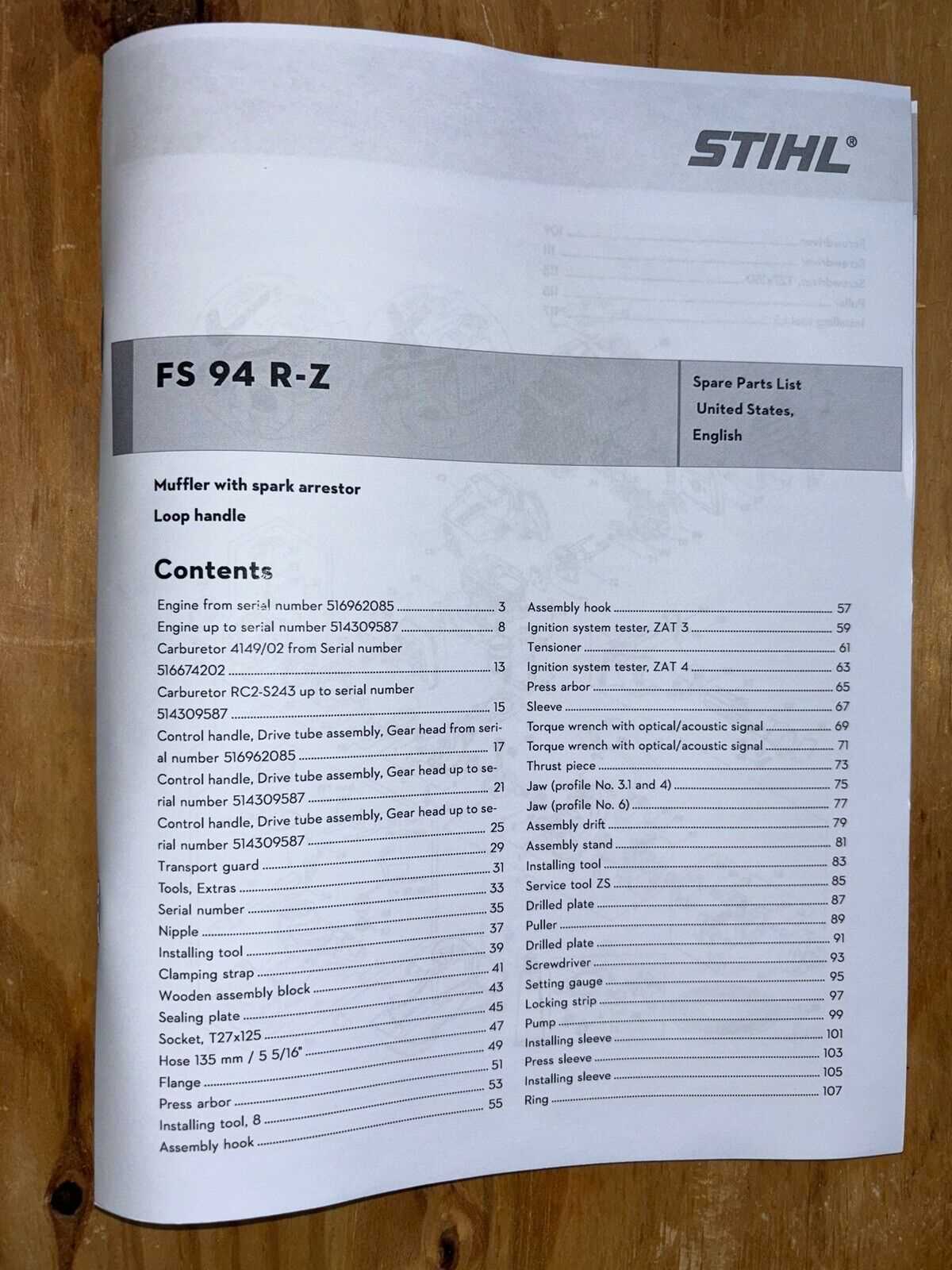 stihl fs111rx parts diagram