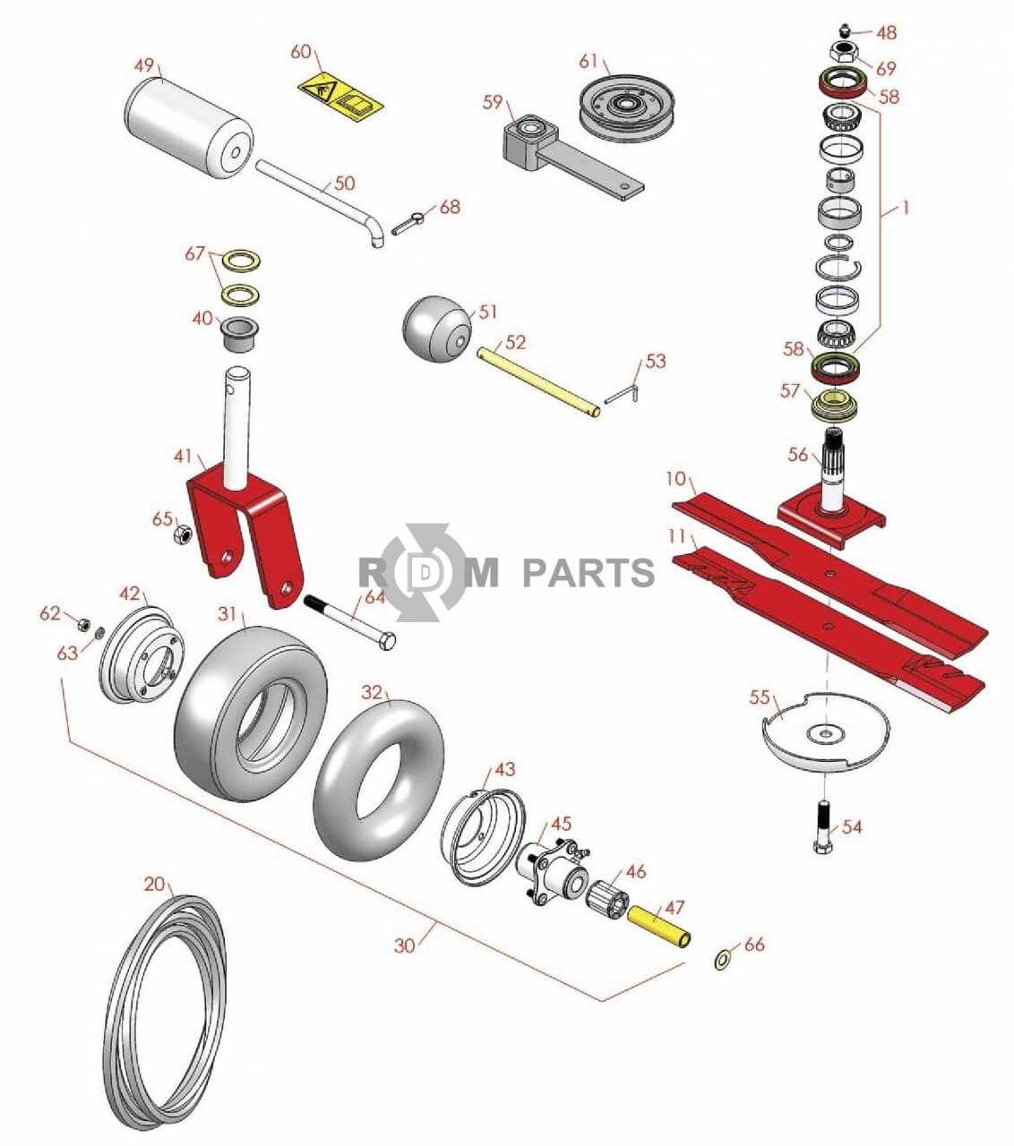 toro mower deck parts diagram