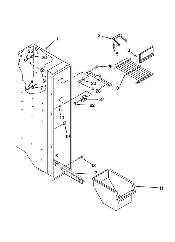 crosley refrigerator parts diagram