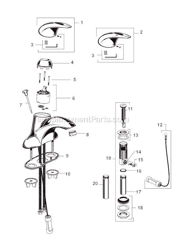 bathroom faucet parts diagram