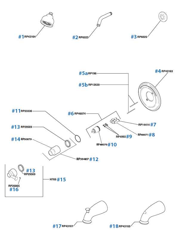 tub faucet parts diagram