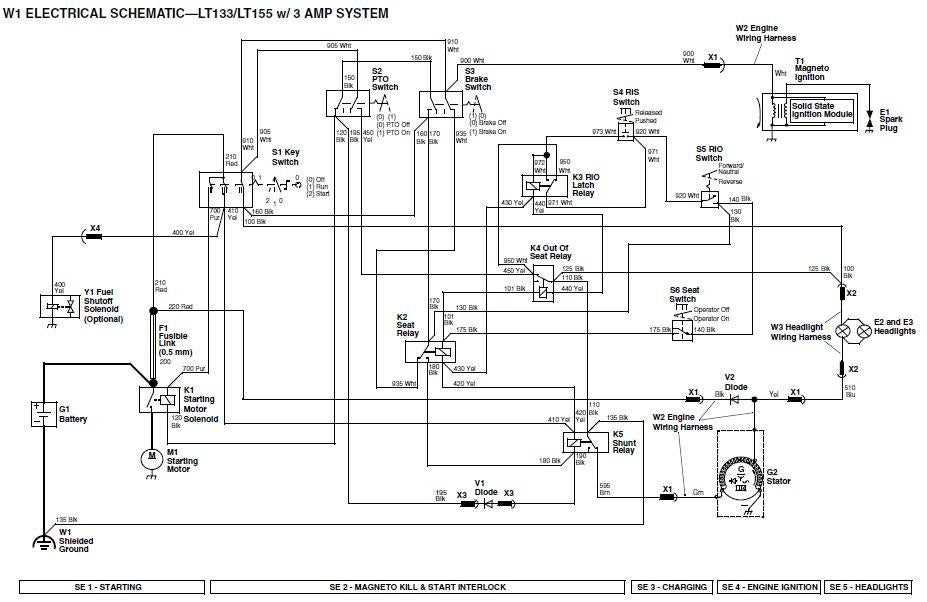 john deere lt133 parts diagram