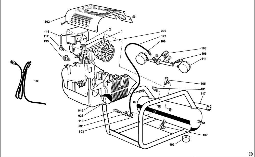 dewalt air compressor parts diagram