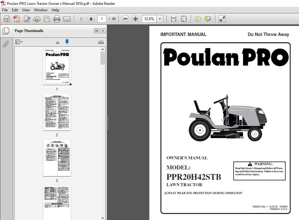 poulan pro parts diagram