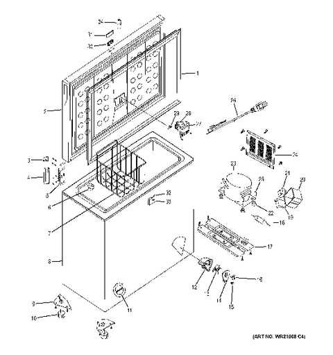 chest freezer parts diagram