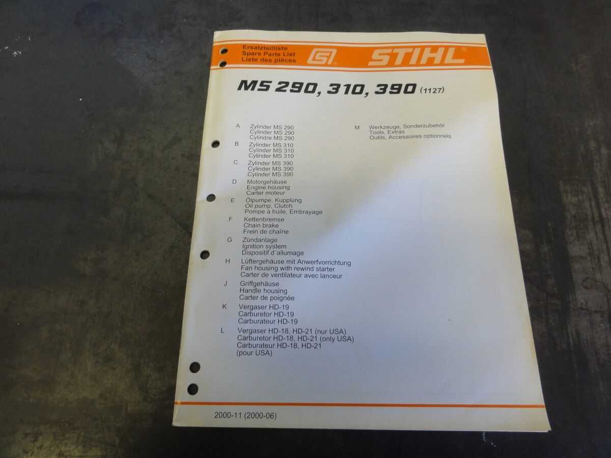 stihl ms 290 parts diagram