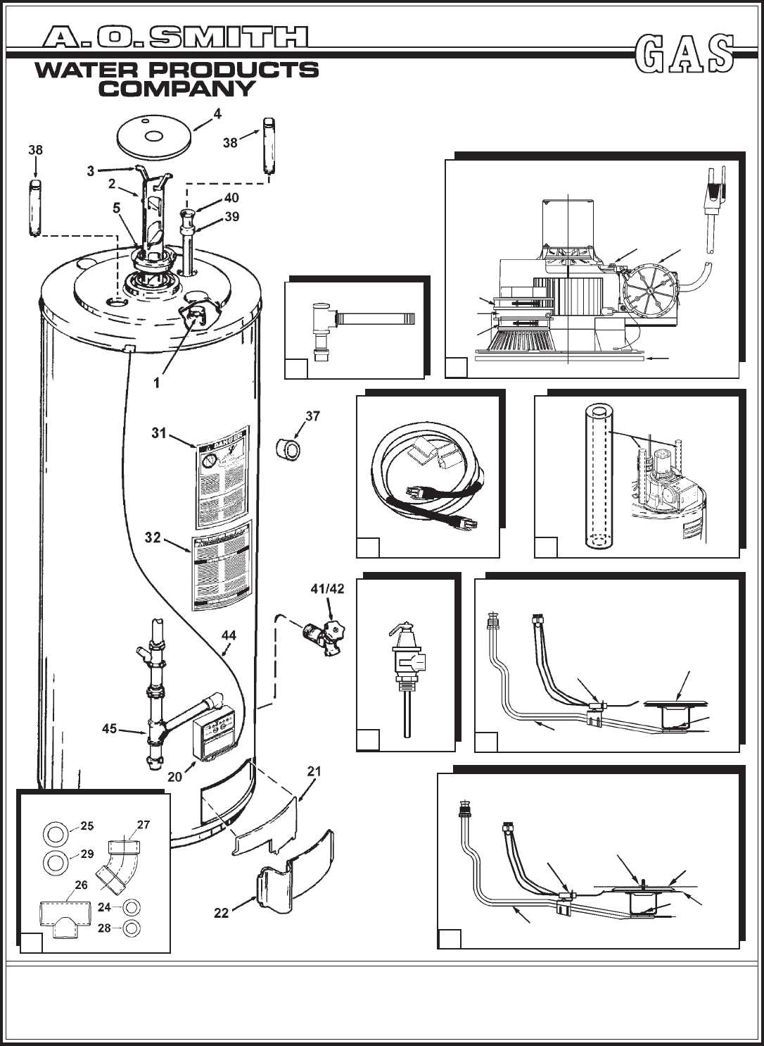 water heater parts diagram