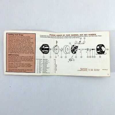 zebco reel diagrams parts lists