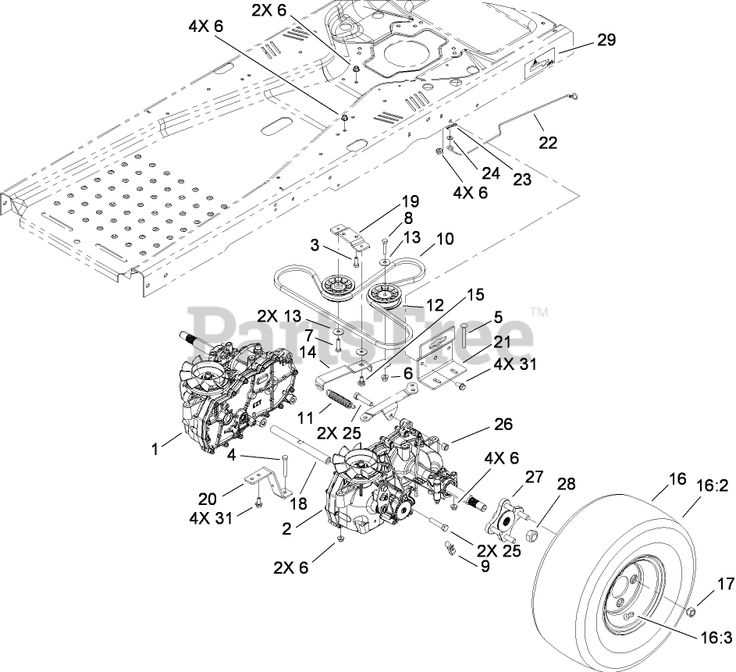 zero turn mower parts diagram