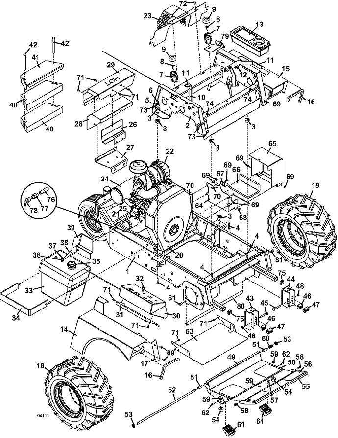 zero turn mower parts diagram