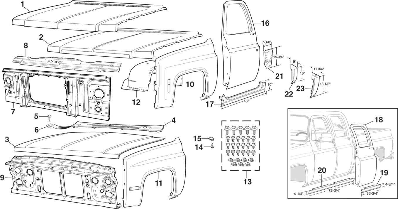 truck body parts diagram