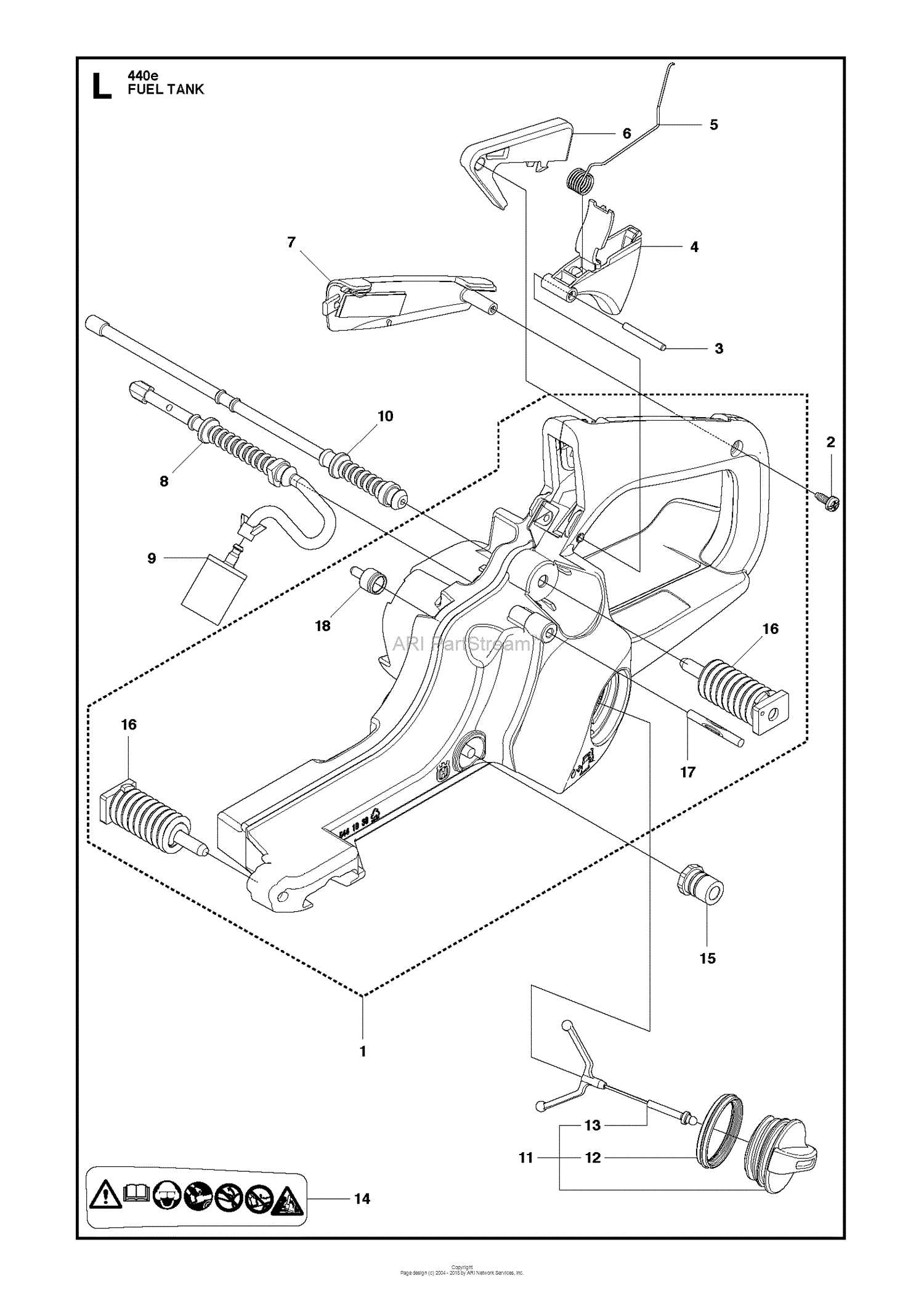 husqvarna 440 x torq parts diagram