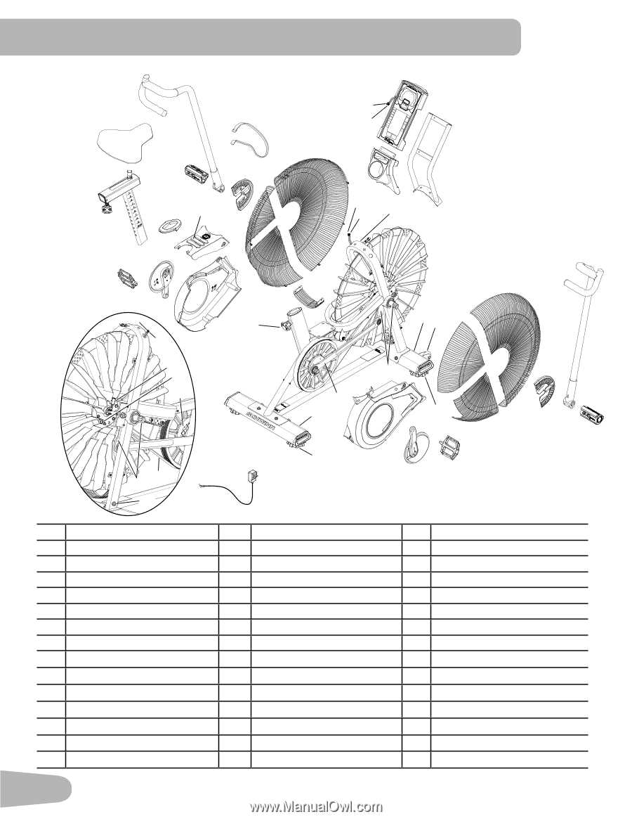 schwinn airdyne parts diagram