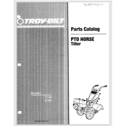 troy bilt tiller horse parts diagram