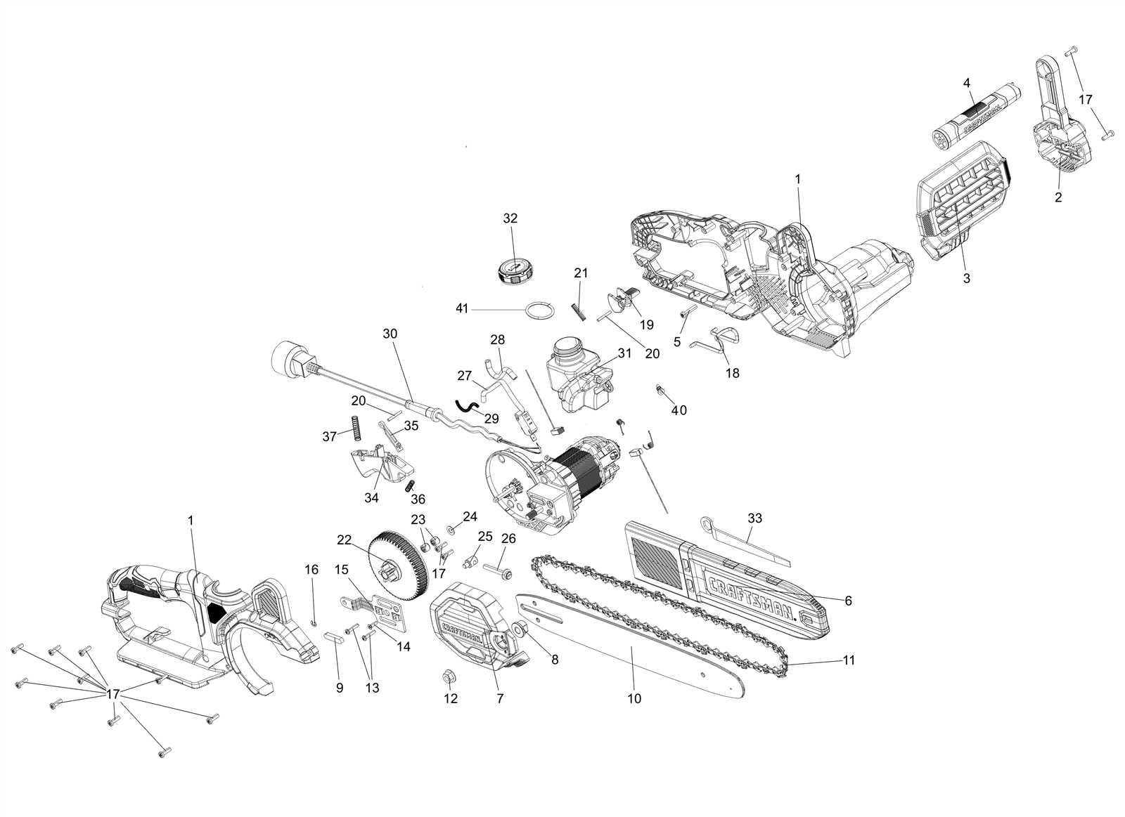 craftsman m140 parts diagram