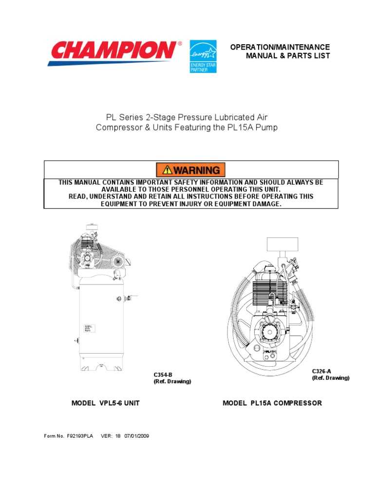 champion compressor parts diagram