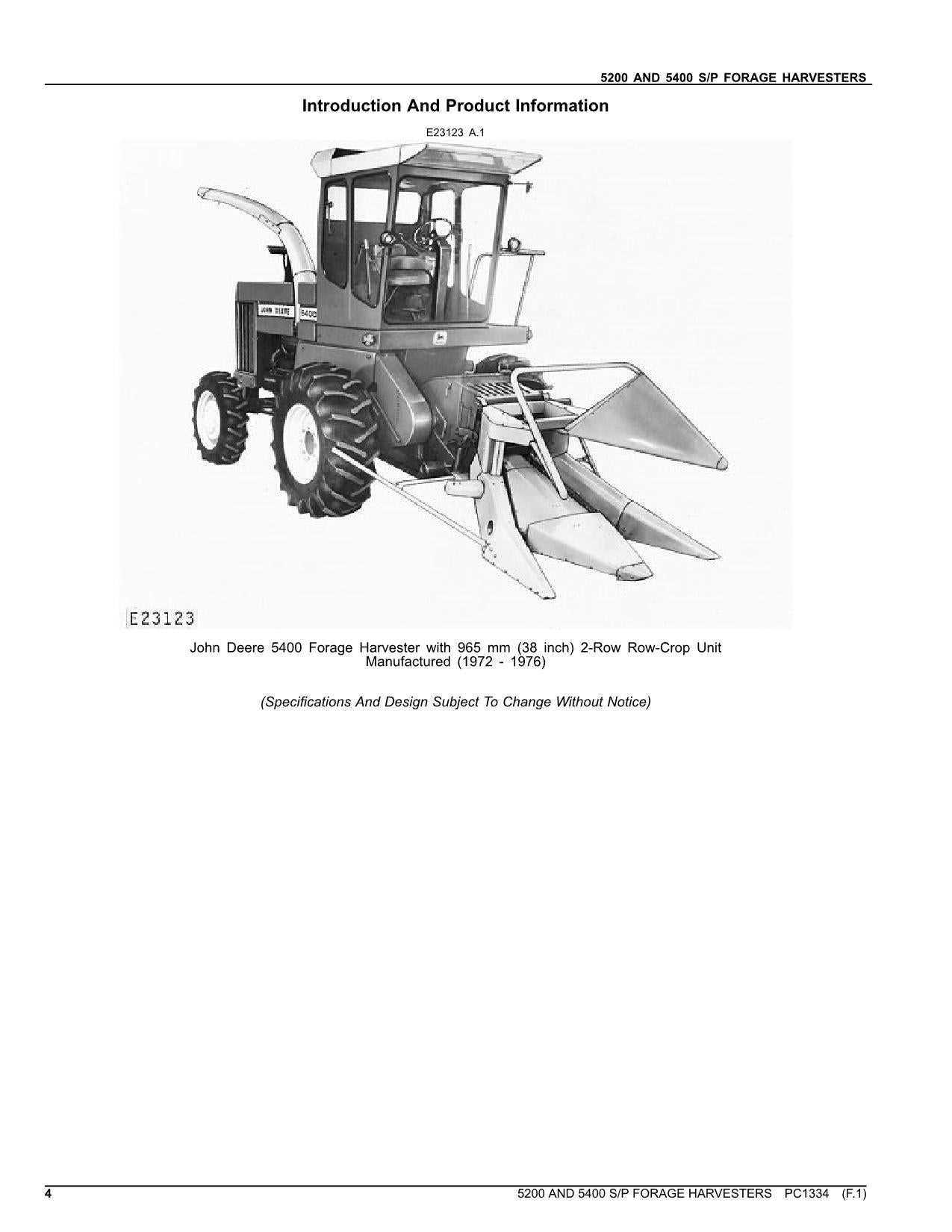 john deere 5400 parts diagram