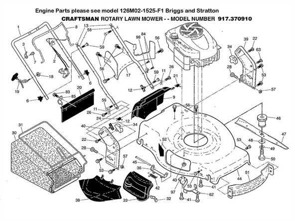 kobalt lawn mower parts diagram