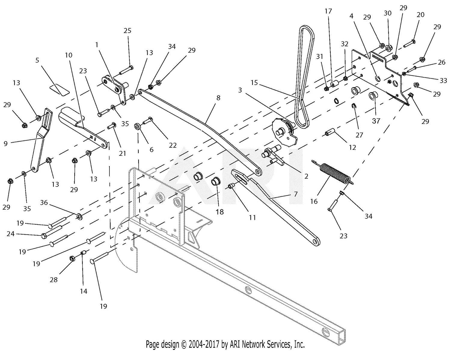 gravely mower deck parts diagram